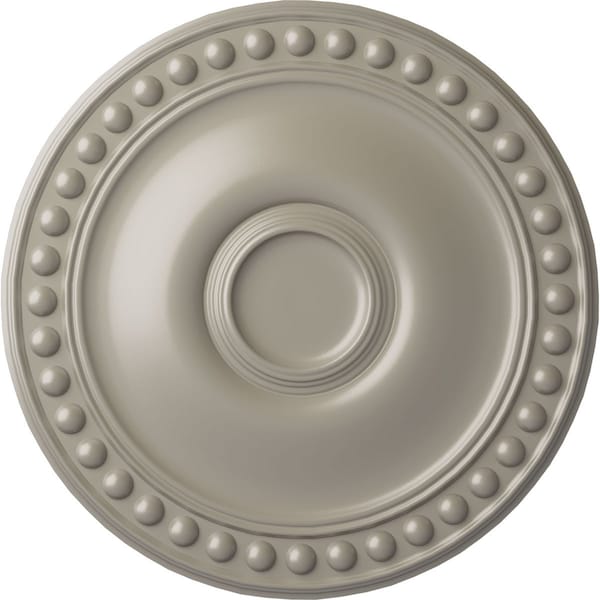 Ekena Millwork Foster Ceiling Medallion (Fits Canopies up to 5 5/8"), Hand-Painted Pearl White, 19 1/8"OD x 1"P CM19FOPWS - main